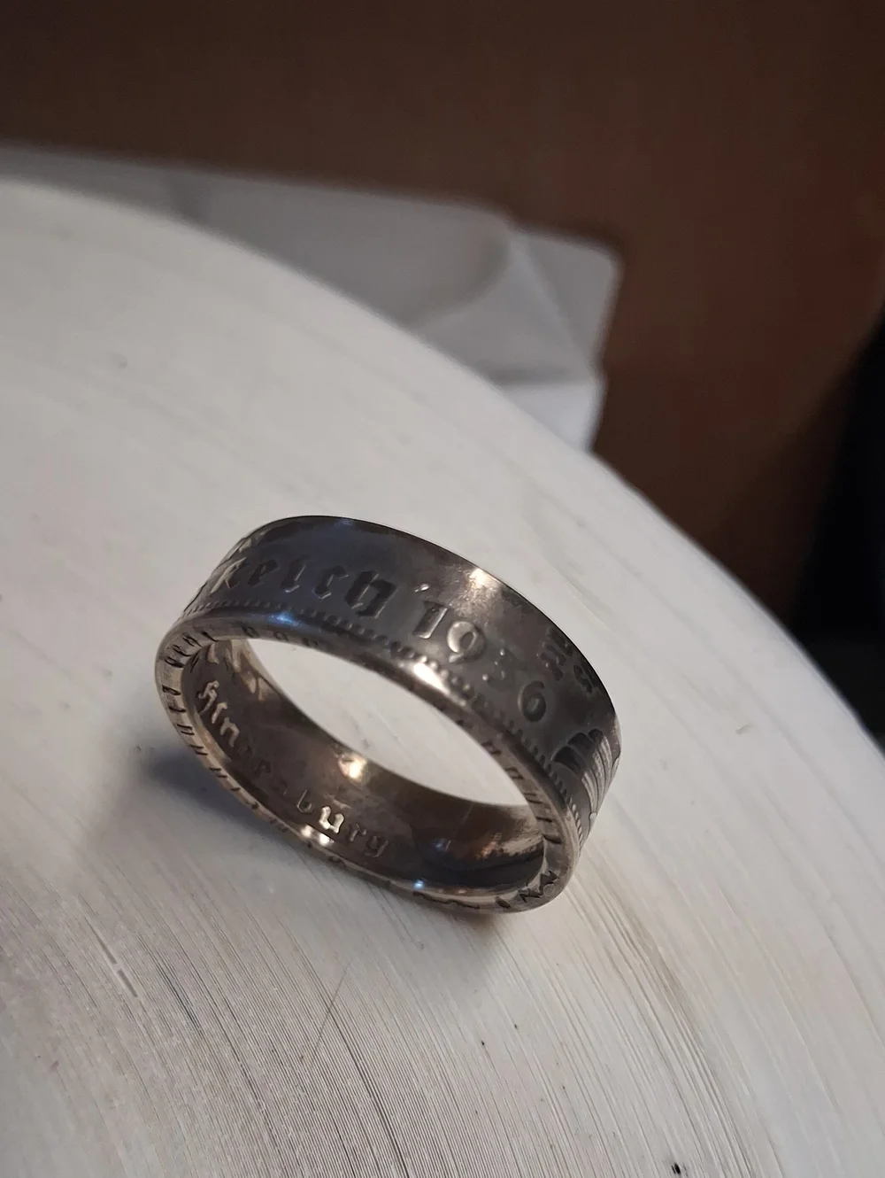 NWT Mens Coin Ring Handcraft Rings Vintage Handmade from German Copy Coin